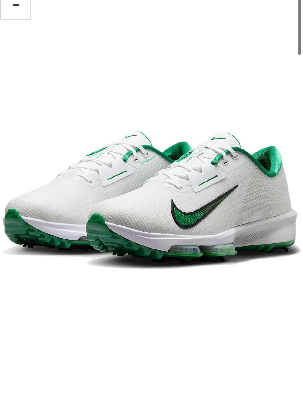 Nike Air Zoom Infinity Tour 2 Golf Shoes Men’s White and Green NWOT